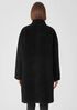 Sheared Suri Alpaca Stand Collar Coat