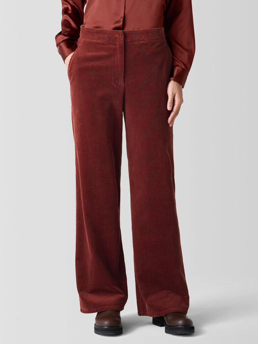 Organic Cotton Corduroy Wide-Leg Pant