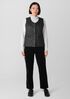 Eggshell Recycled Nylon Quilted V-Neck Vest
