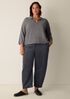 Italian Cashmere Split Neck Top