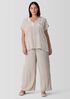 Crushed Velvet Wide-Leg Pant