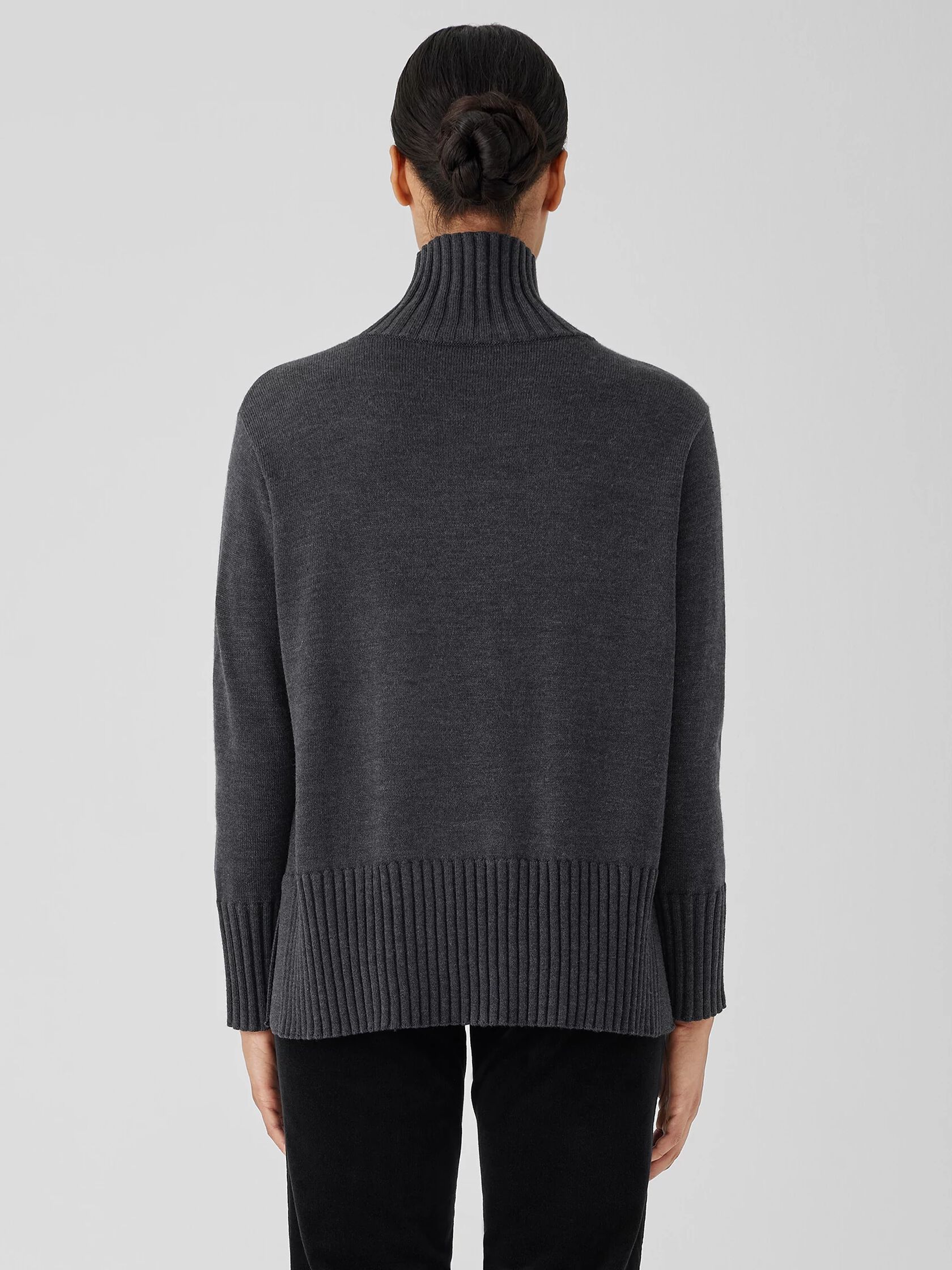 Merino Jersey Turtleneck in Regenerative Wool