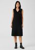 Boiled Wool Jersey V-Neck Dress