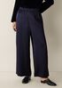 Textured Satin Wide-Leg Pant