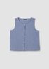Organic Cotton Pucker Check Vest