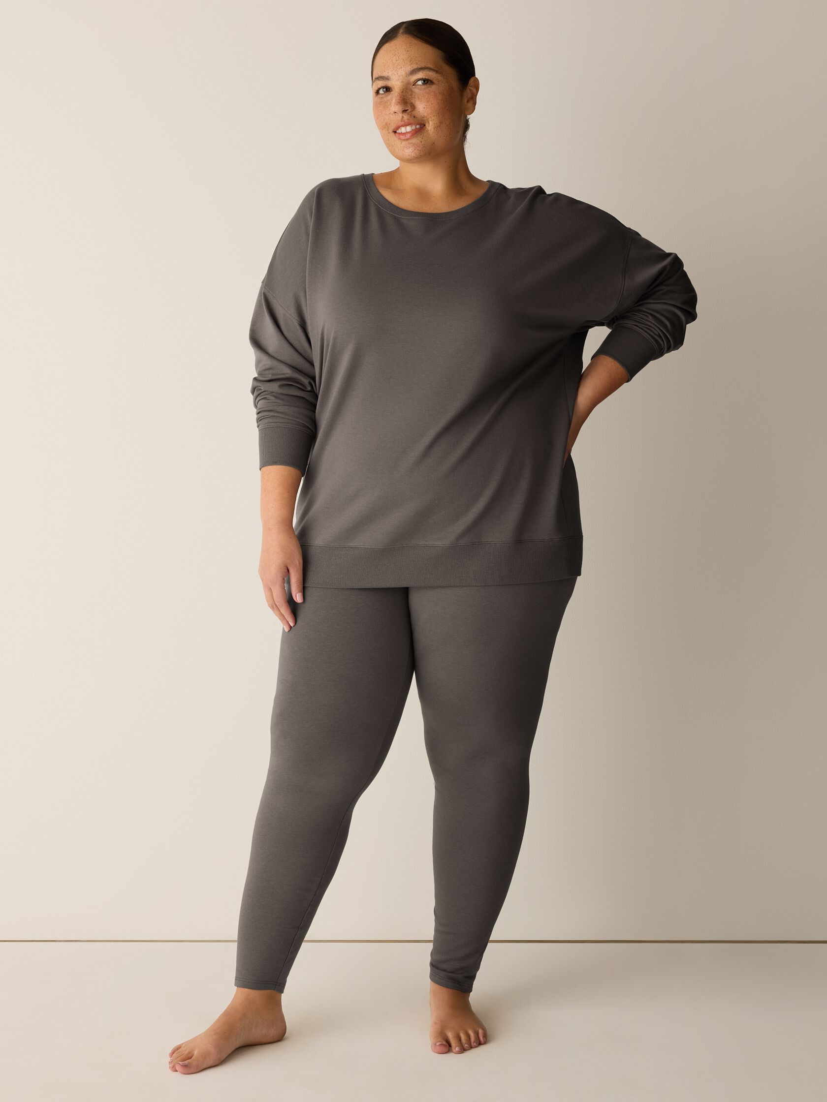 Cozy Brushed Terry Hug High-Waisted Leggings