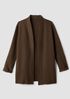 Lightweight Boiled Wool High Collar Jacket in Regenerative Wool