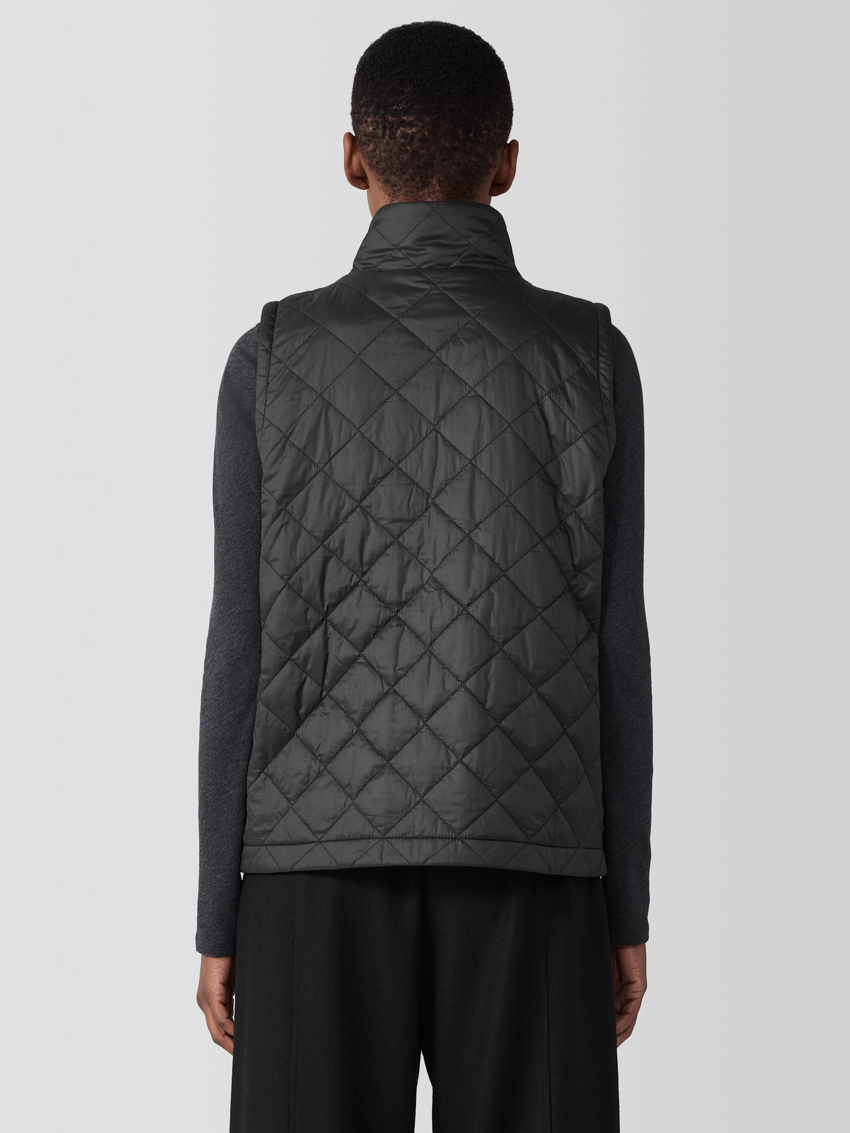 Eggshell Recycled Nylon Reversible Vest