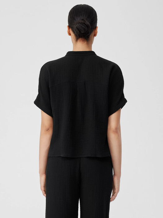 Organic Cotton Gauze Short-Sleeve Shirt