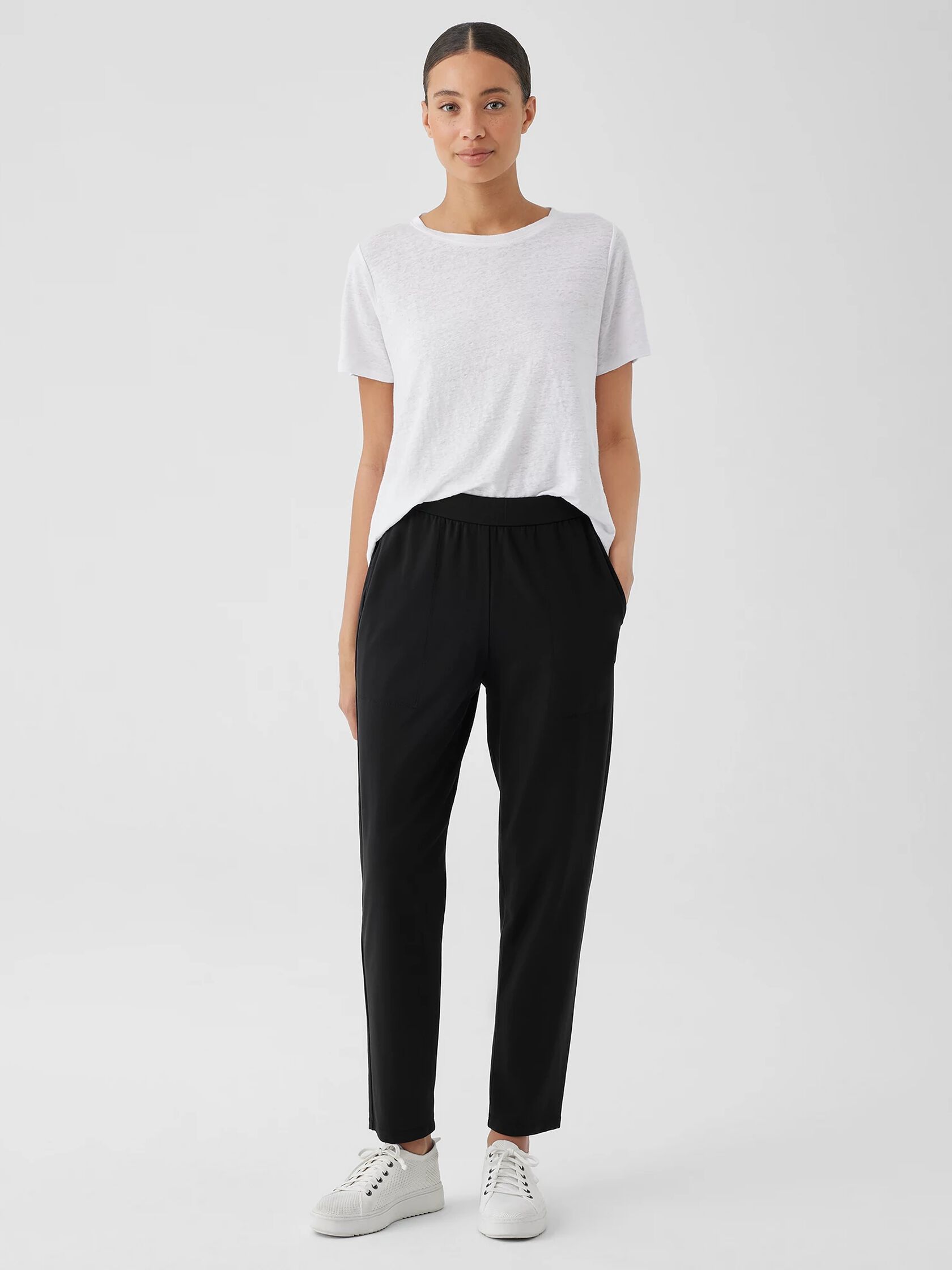 Pima Cotton Stretch Jersey Tapered Pant