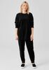 Cotton Velour Crew Neck Long Top