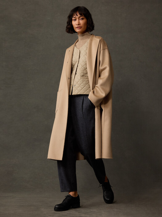 Mélange Boiled Wool Jersey Lantern Pant in Regenerative Wool