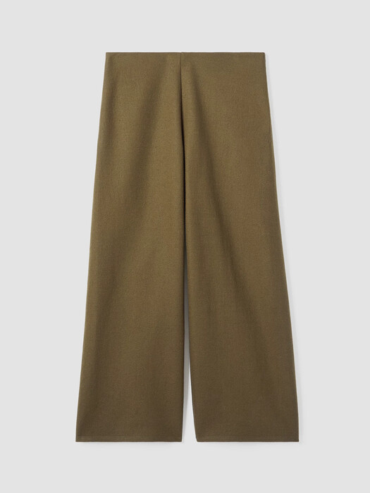 Boiled Wool Jersey Wide-Leg Pant