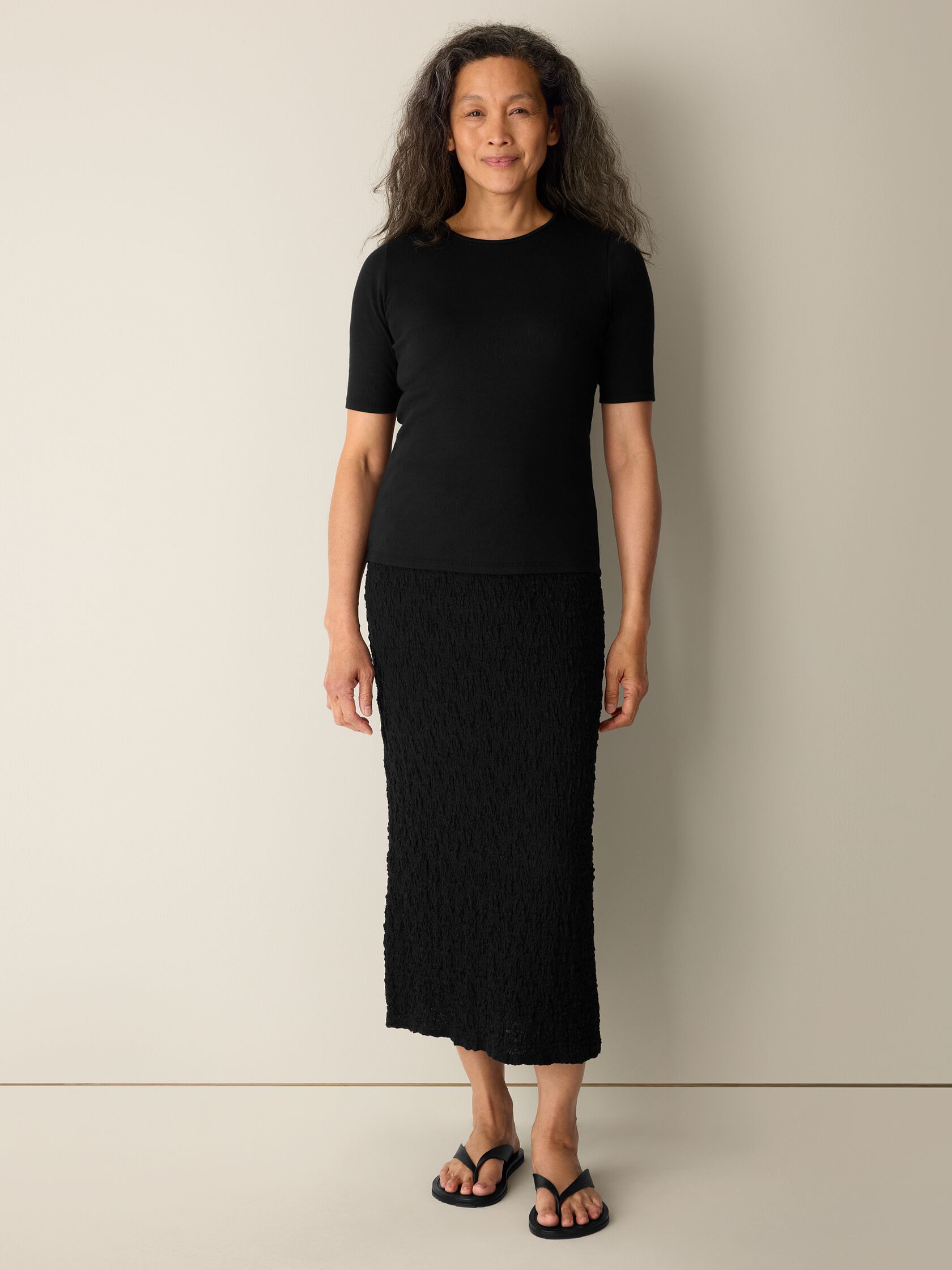 Bubble Jacquard Pencil Skirt