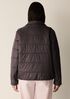 Eggshell Recycled Nylon Stand Collar Quilted Coat