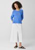 Organic Linen Cotton Slub Crew Neck Top