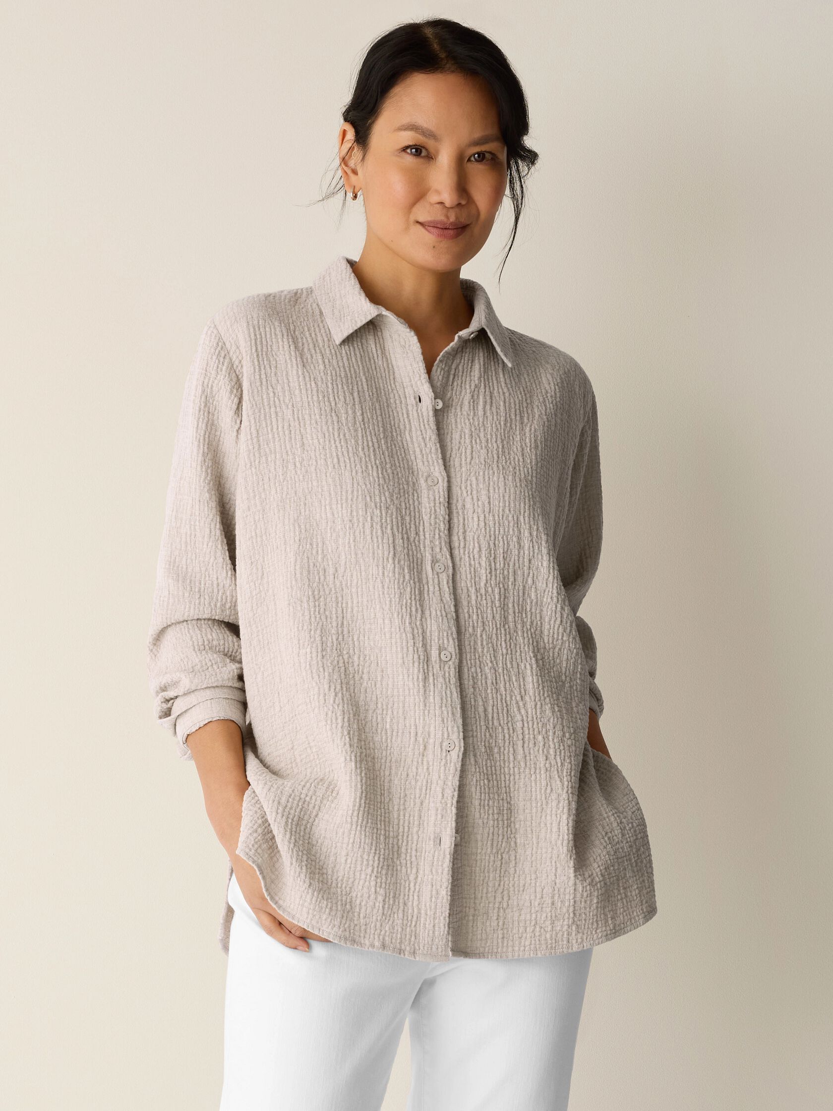 Organic Cotton Doubleweave Classic Collar Shirt