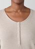 Mélange Organic Cotton Waffle Henley Sleep Top
