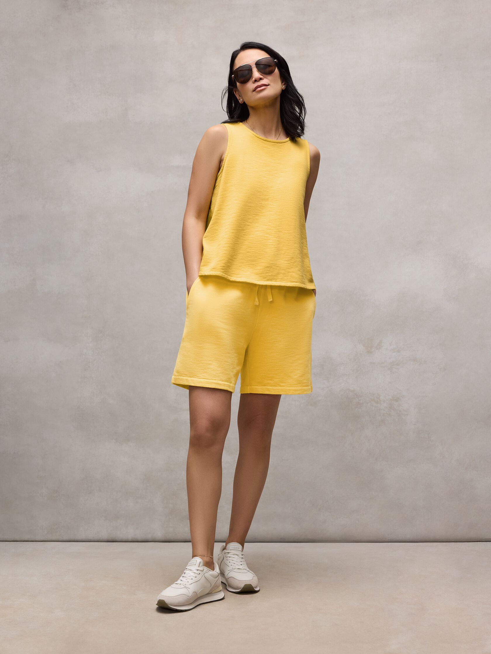 Garment-Dyed Organic Cotton Terry Walking Shorts