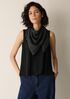 Windowpane Crinkle Weave Triangle Scarf