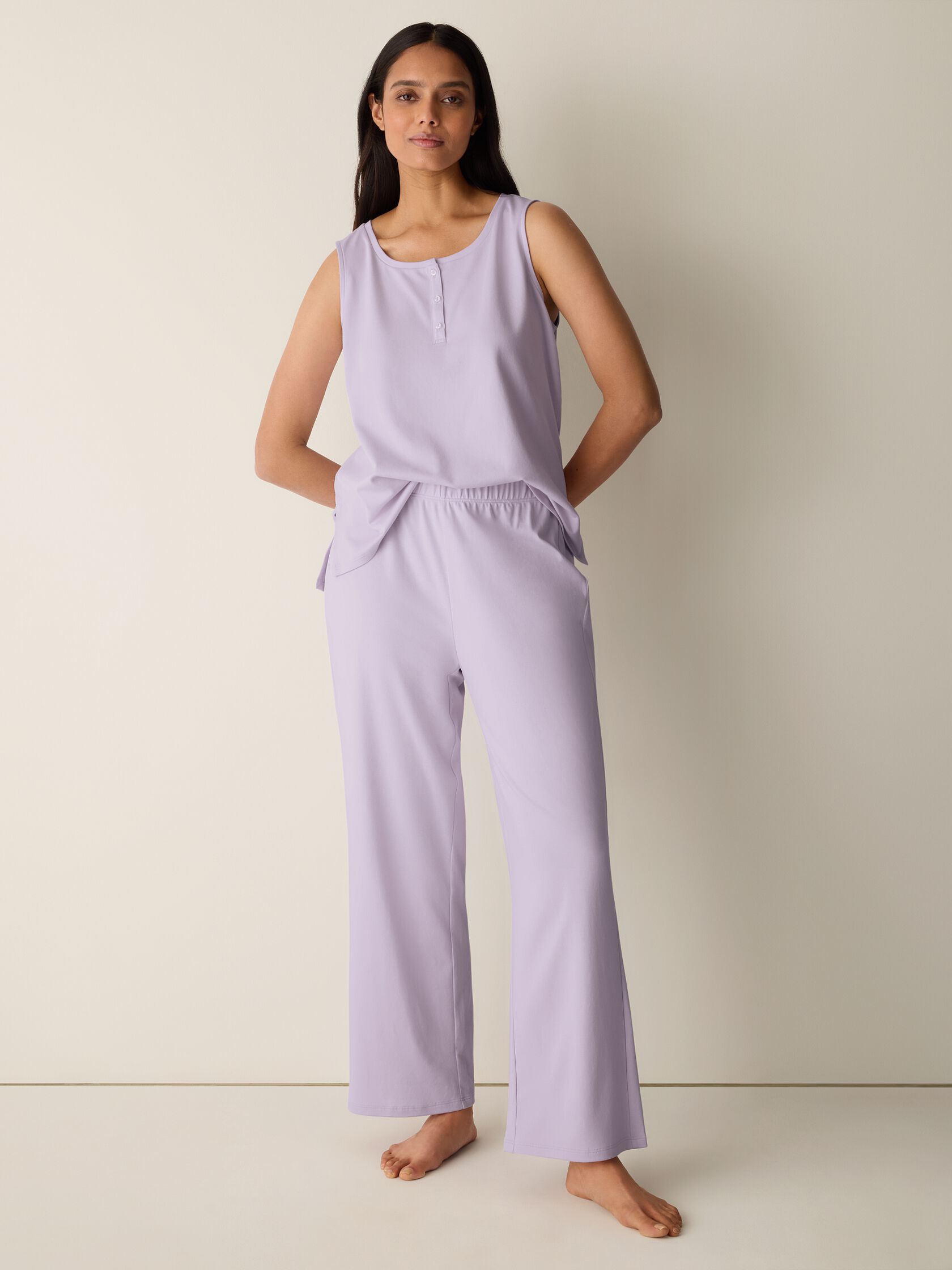 Organic Cotton Interlock Straight Sleep Pant