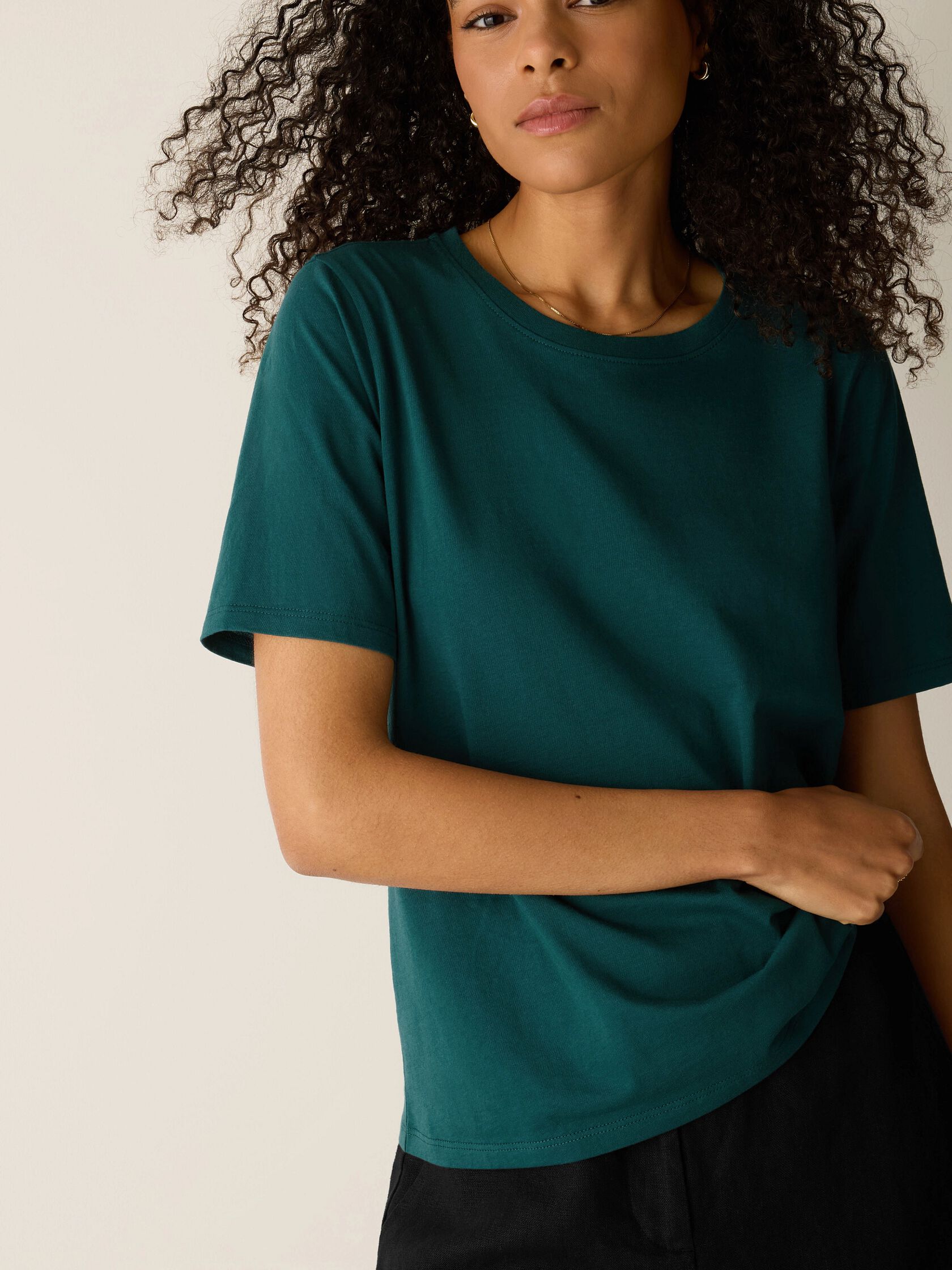 Organic Pima Cotton Jersey Round Neck Tee