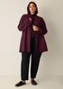 Lightweight Boiled Wool High Collar Jacket in Regenerative Wool