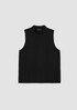 Stretch Jersey Knit Mock Neck Tank