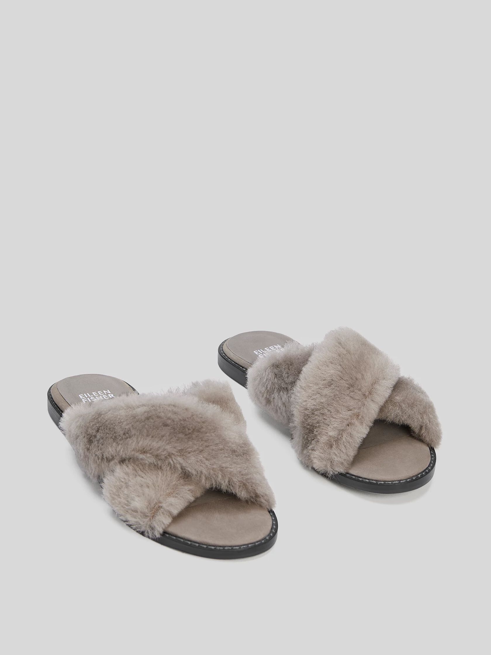 Cross Shearling Slipper