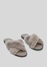 Cross Shearling Slipper