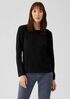 Stretch Silk Jersey Crew Neck Top