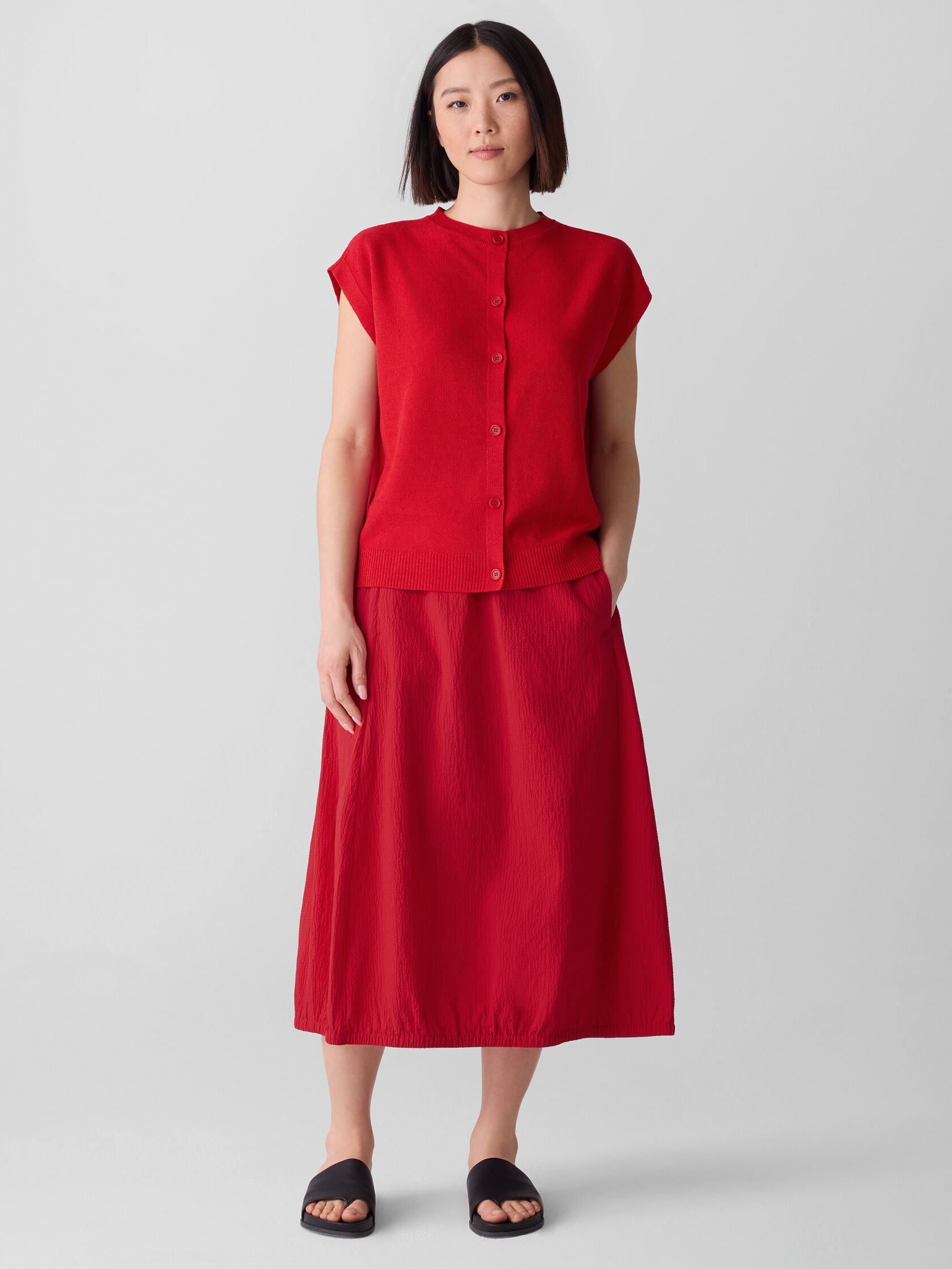 Organic Cotton Pucker Lantern Skirt