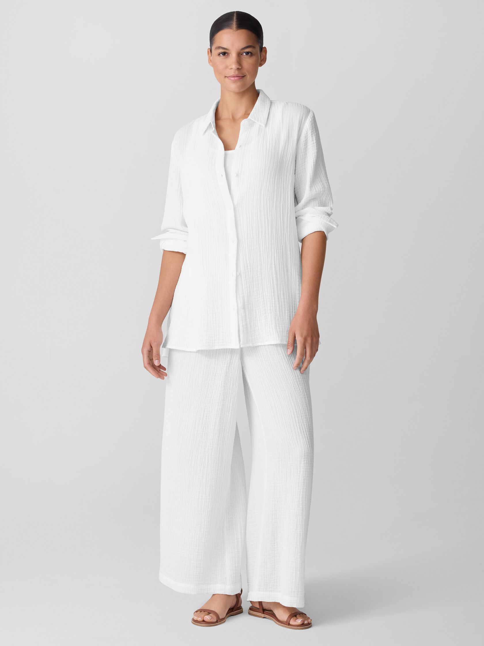 Organic Cotton Lofty Gauze Classic Collar Shirt