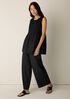 Organic Cotton Poplin Round Neck Long Top