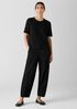 Organic Cotton Jacquard Crew Neck Top