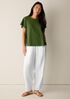 Organic Cotton Slubby Jersey Crew Neck Tee