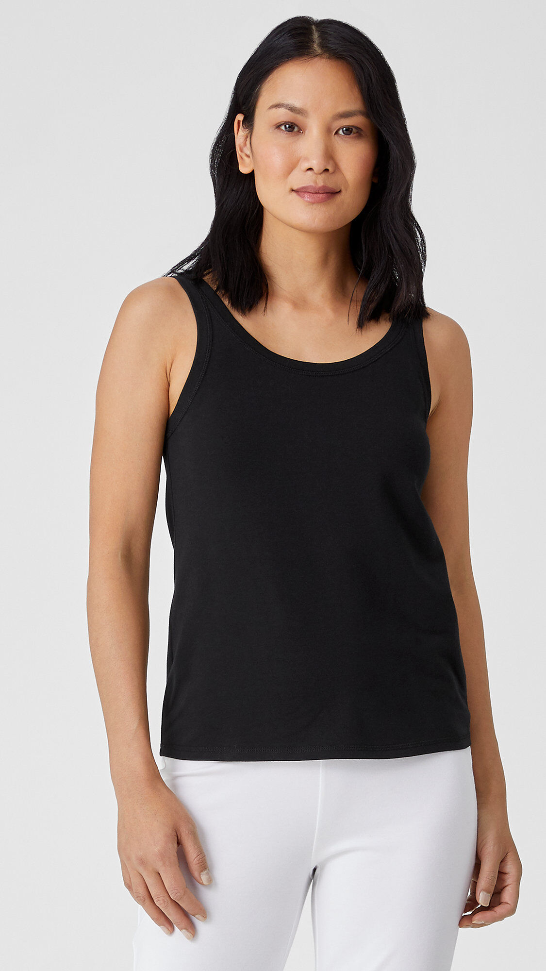 Traceable Cotton Jersey Scoop Neck Tank