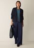 Fine Felted Wool Notch Collar Cardigan in Regenerative Wool