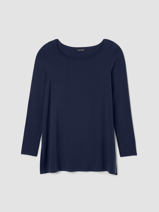 Eileen Fisher Women's Ballet Neck Tunic - Blue - Size M - Ink Eileen Fisher Women's Ballet Neck Tunic - Blue - Size M - Ink