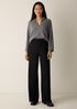 Washable Stretch Crepe Wide-Leg Pant