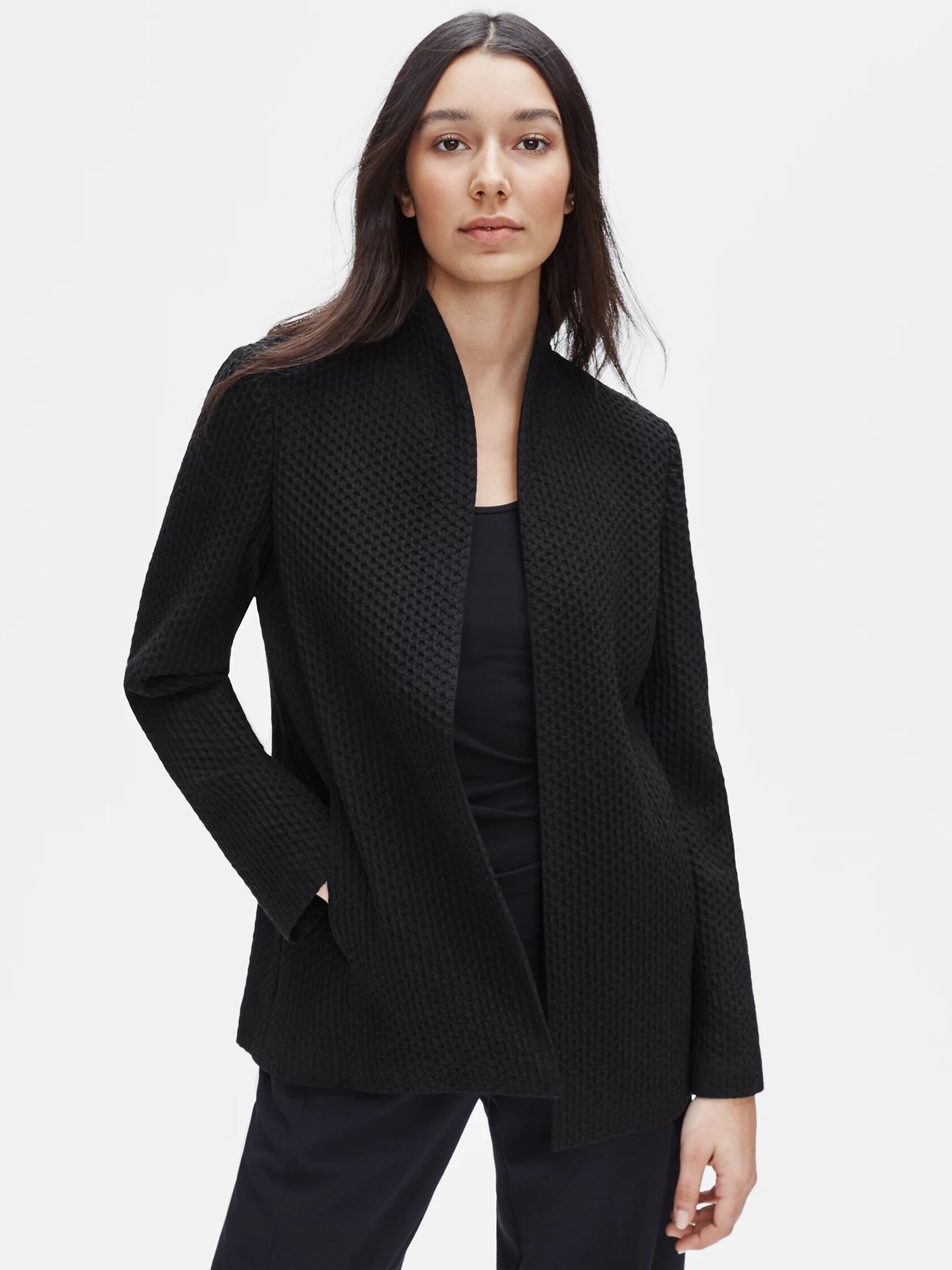 Tencel & Organic Cotton Honeycomb Shaped Jacket