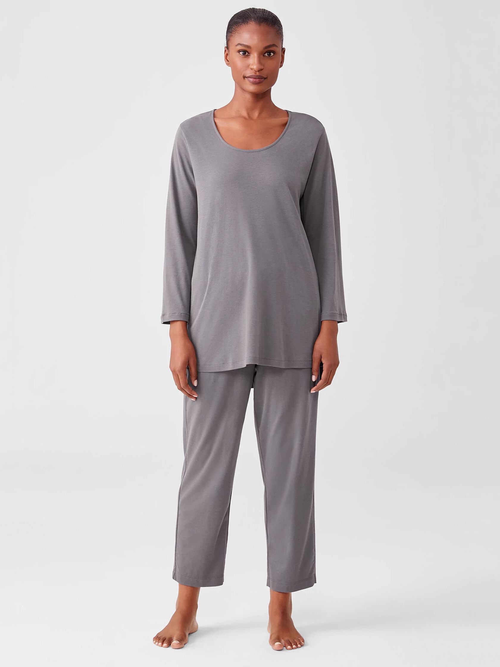 Cozy Organic Cotton Interlock Slouchy Pant
