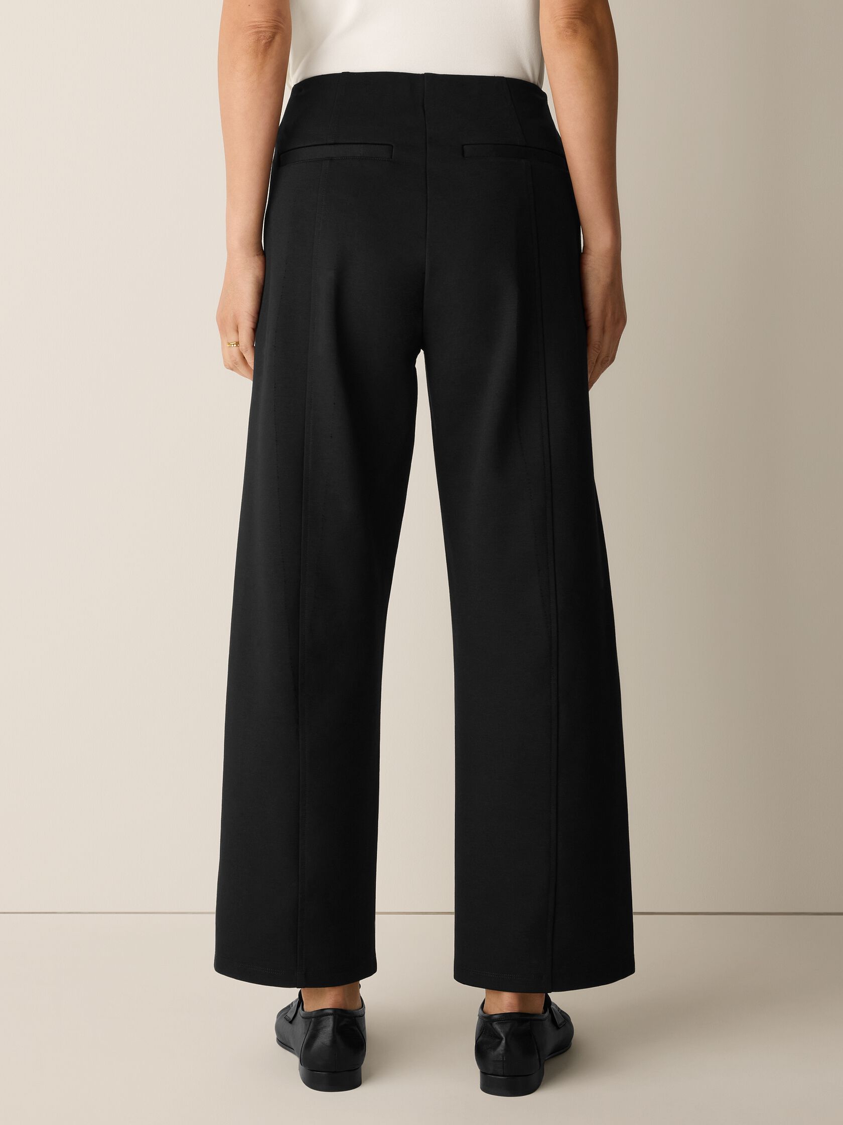 Washable Flex Ponte Wide-Leg Pant