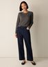 Cotton Stretch Denim Straight Jean