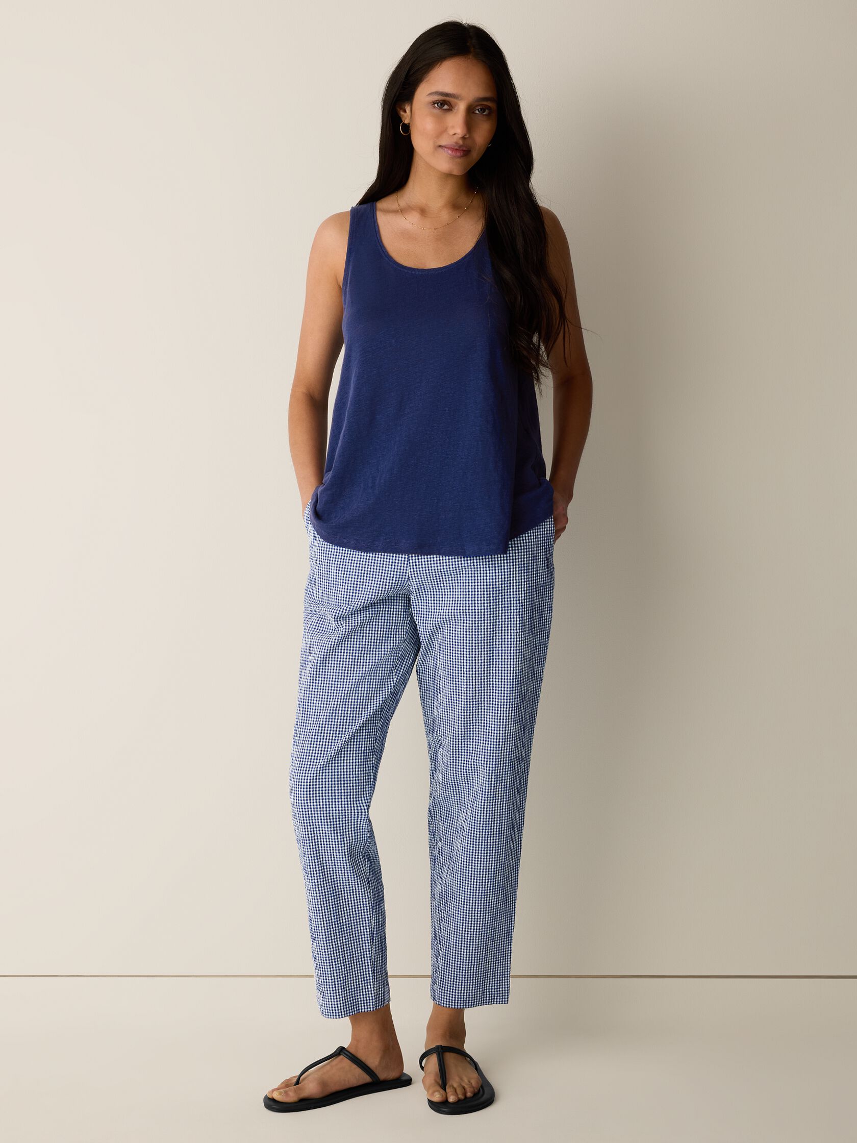 Organic Linen Jersey Scoop Neck Tank