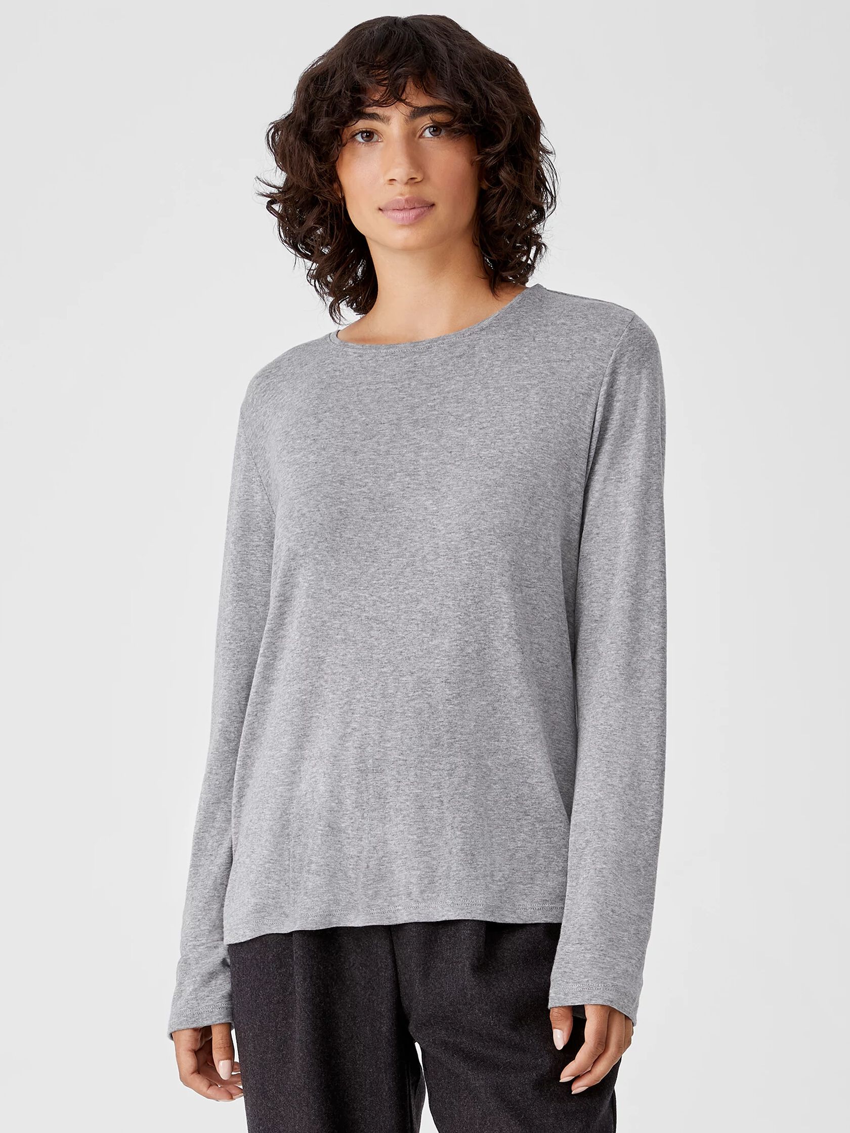 Ribbed Pima Cotton Blend Top