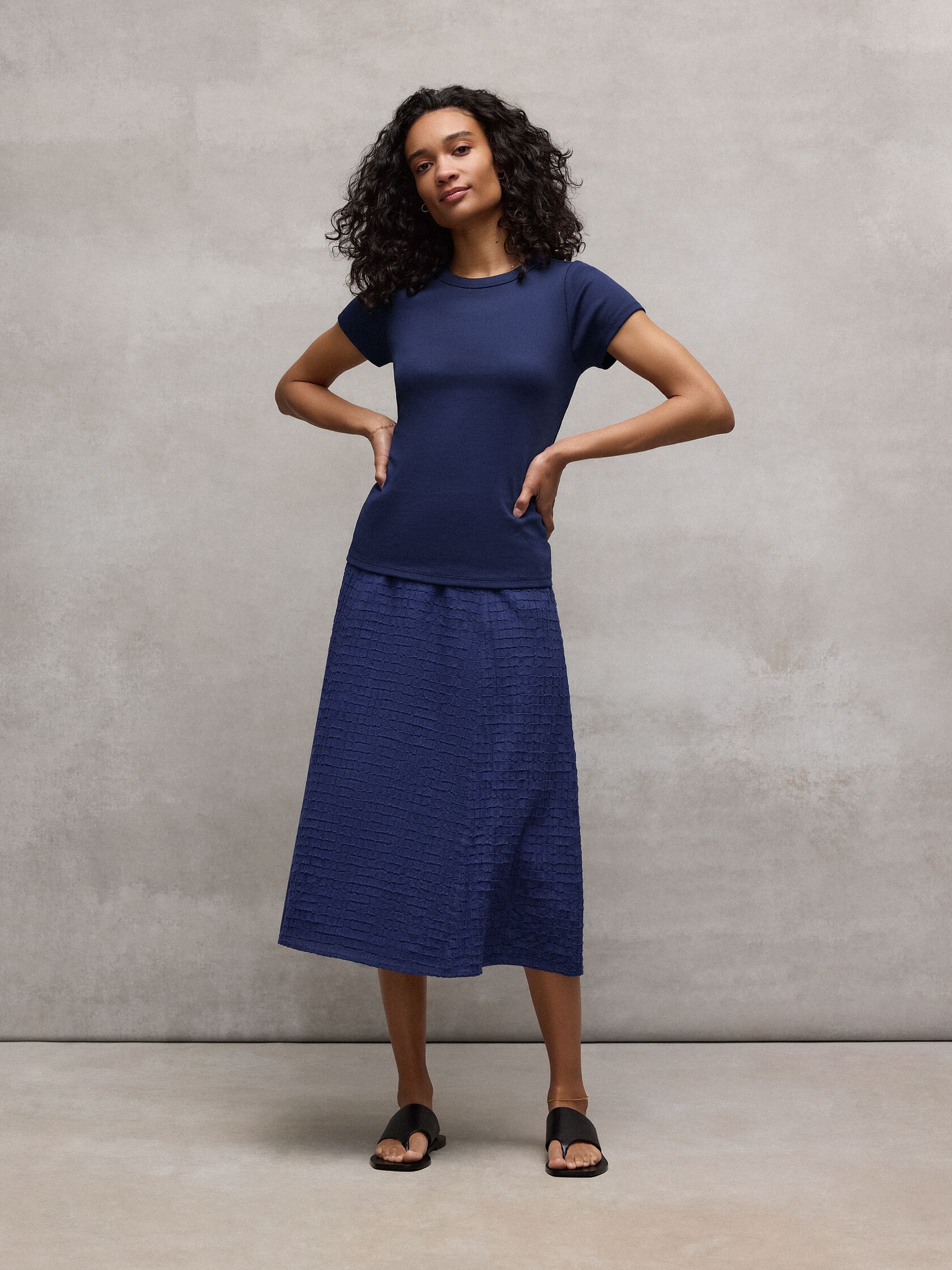 Organic Cotton Voile Box Skirt