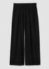 Pima Cotton Stretch Jersey Wide-Leg Pant