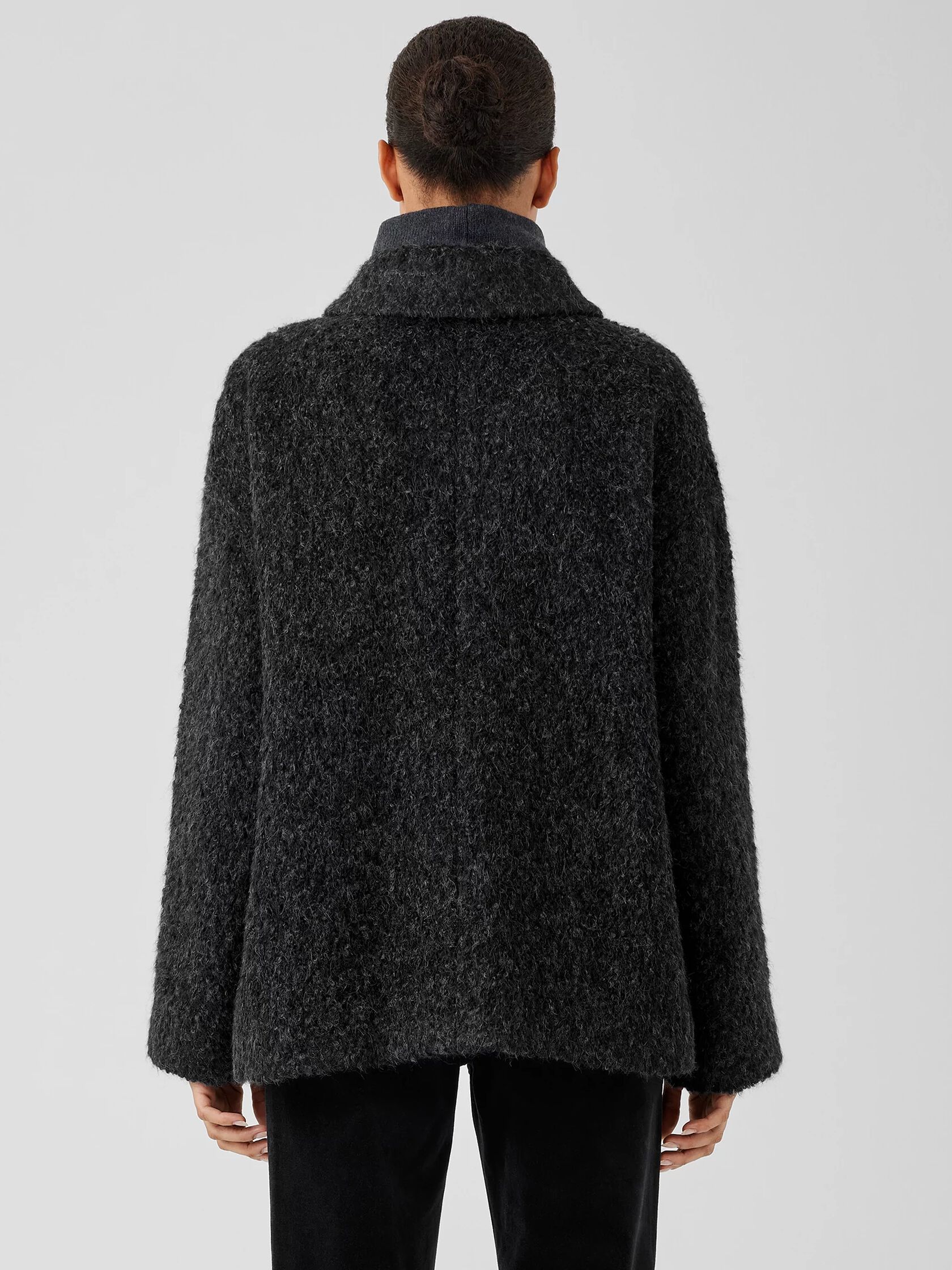 Alpaca Boucle Classic Collar Short Coat