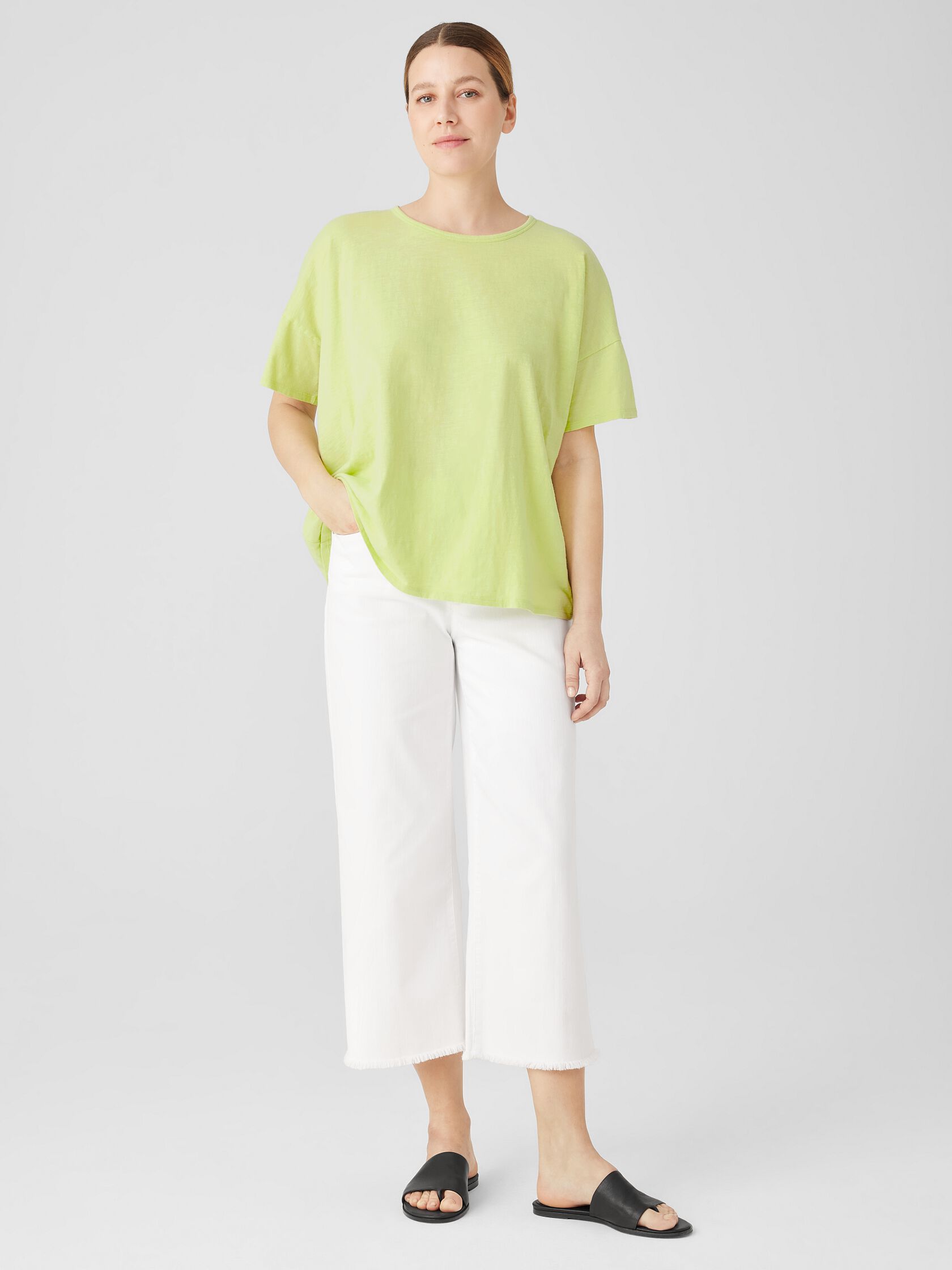 Organic Cotton Slub Crew Neck Tee